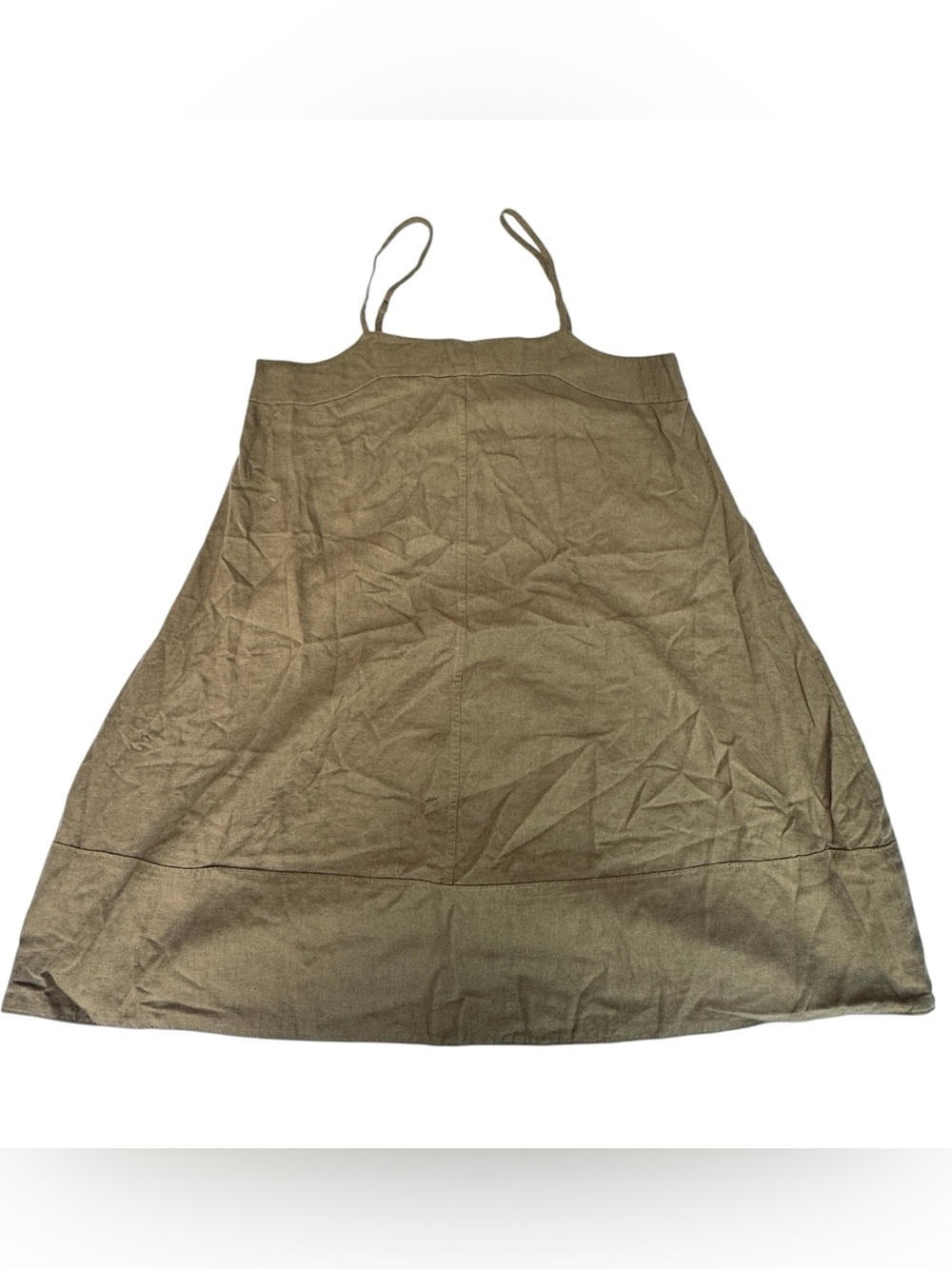 Market & Spruce Women’s Dress Adjustable Linen Blend Olive Green Sleeveless